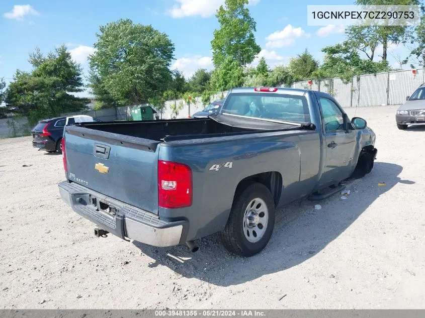 2012 Chevrolet Silverado 1500 Work Truck VIN: 1GCNKPEX7CZ290753 Lot: 39481355