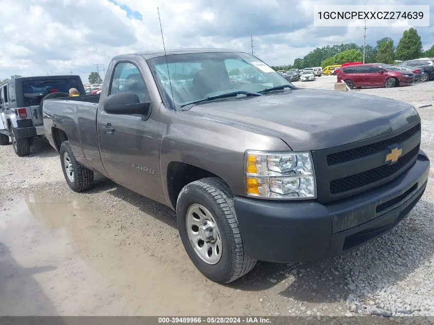 1GCNCPEXXCZ274639 2012 Chevrolet Silverado 1500 Work Truck