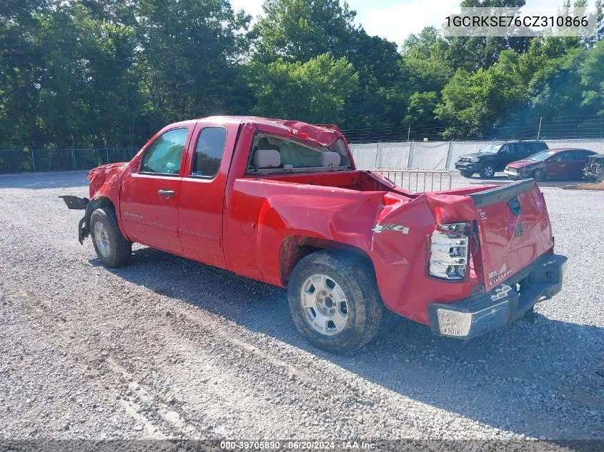 2012 Chevrolet Silverado 1500 Lt VIN: 1GCRKSE76CZ310866 Lot: 39705890