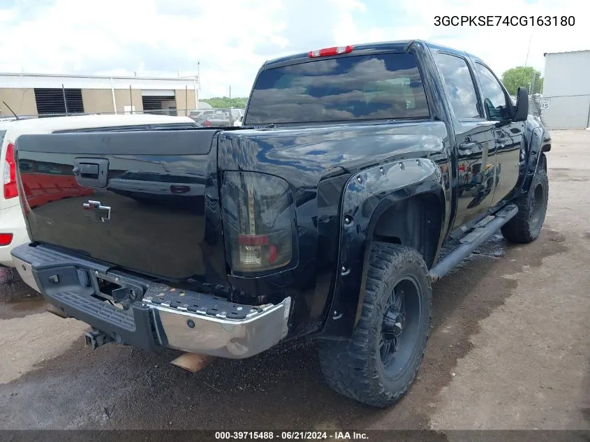 2012 Chevrolet Silverado 1500 Lt VIN: 3GCPKSE74CG163180 Lot: 39715488