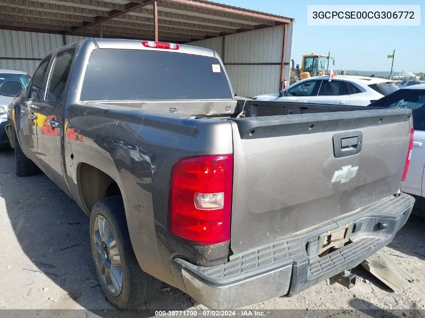 3GCPCSE00CG306772 2012 Chevrolet Silverado 1500 Lt