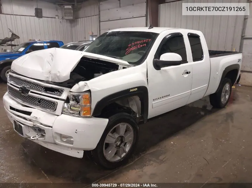 2012 Chevrolet Silverado 1500 Ltz VIN: 1GCRKTE70CZ191265 Lot: 39945729