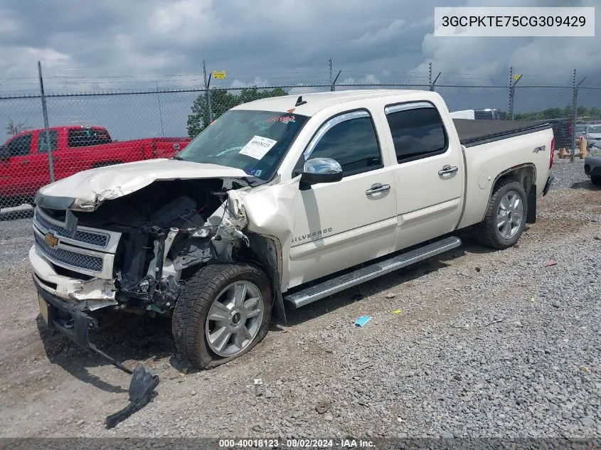 2012 Chevrolet Silverado 1500 Ltz VIN: 3GCPKTE75CG309429 Lot: 40018123