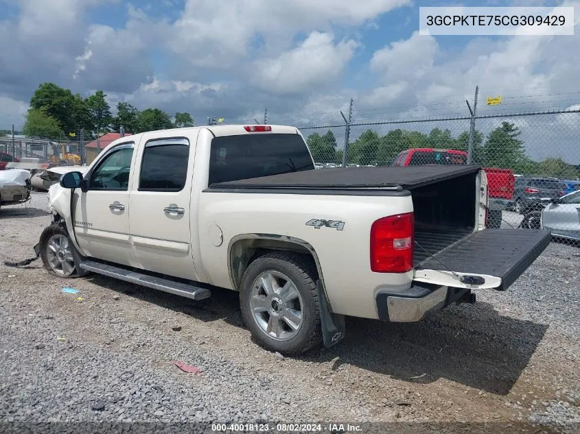 2012 Chevrolet Silverado 1500 Ltz VIN: 3GCPKTE75CG309429 Lot: 40018123