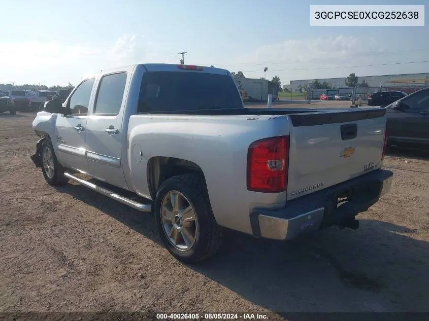 2012 Chevrolet Silverado 1500 Lt VIN: 3GCPCSE0XCG252638 Lot: 40026405