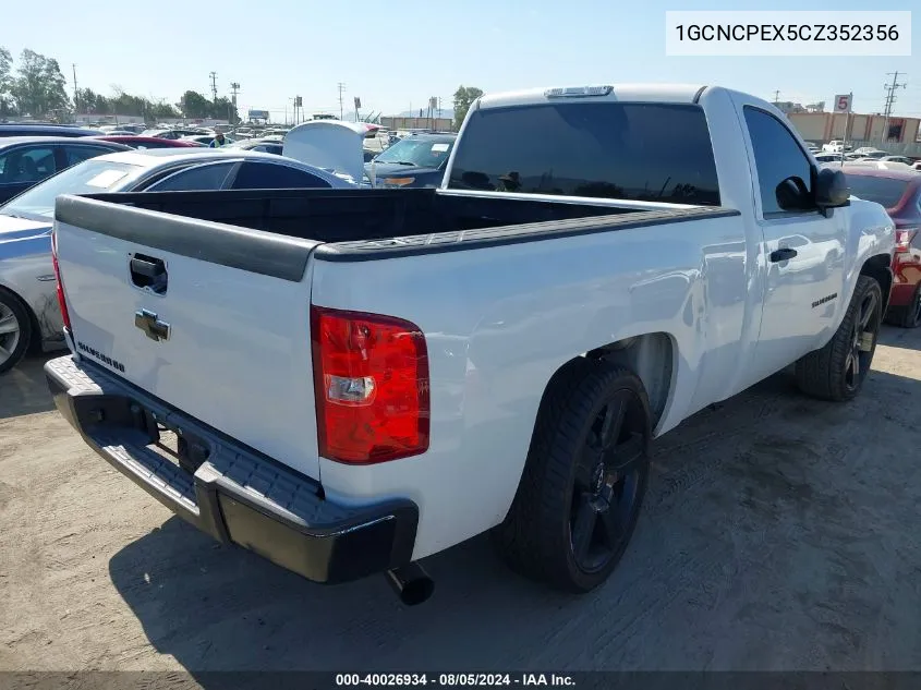 2012 Chevrolet Silverado 1500 Work Truck VIN: 1GCNCPEX5CZ352356 Lot: 40026934