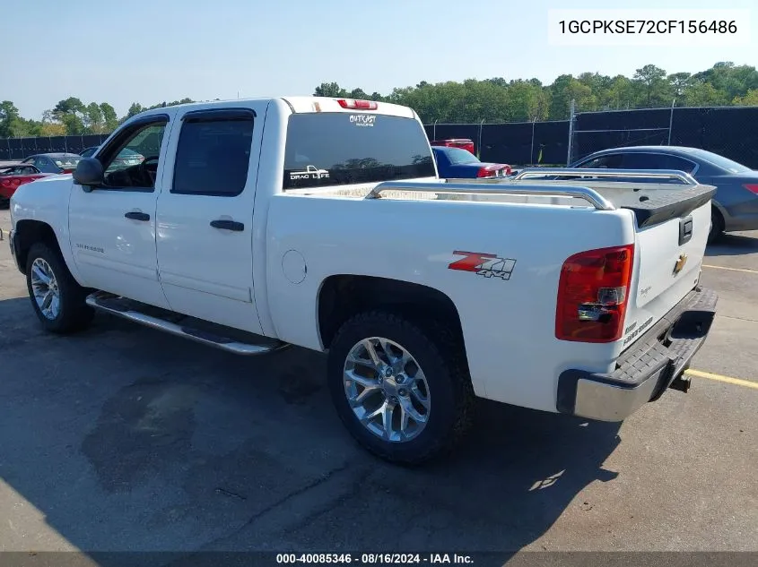 2012 Chevrolet Silverado 1500 Lt VIN: 1GCPKSE72CF156486 Lot: 40085346