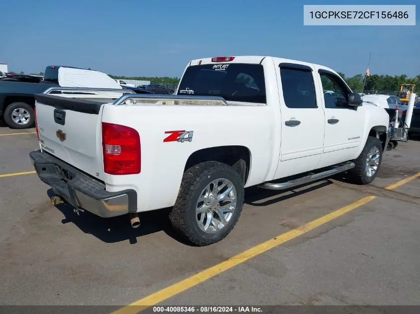 1GCPKSE72CF156486 2012 Chevrolet Silverado 1500 Lt