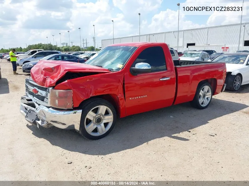 2012 Chevrolet Silverado 1500 Work Truck VIN: 1GCNCPEX1CZ283231 Lot: 40088153