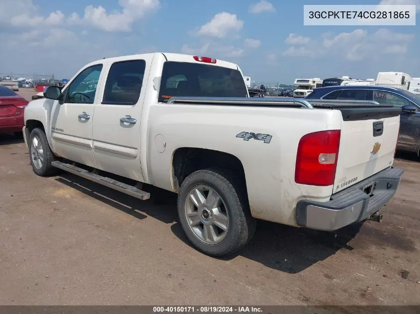 2012 Chevrolet Silverado 1500 Ltz VIN: 3GCPKTE74CG281865 Lot: 40150171