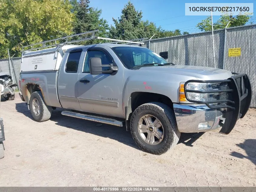 2012 Chevrolet Silverado 1500 Lt VIN: 1GCRKSE70CZ217650 Lot: 40175986