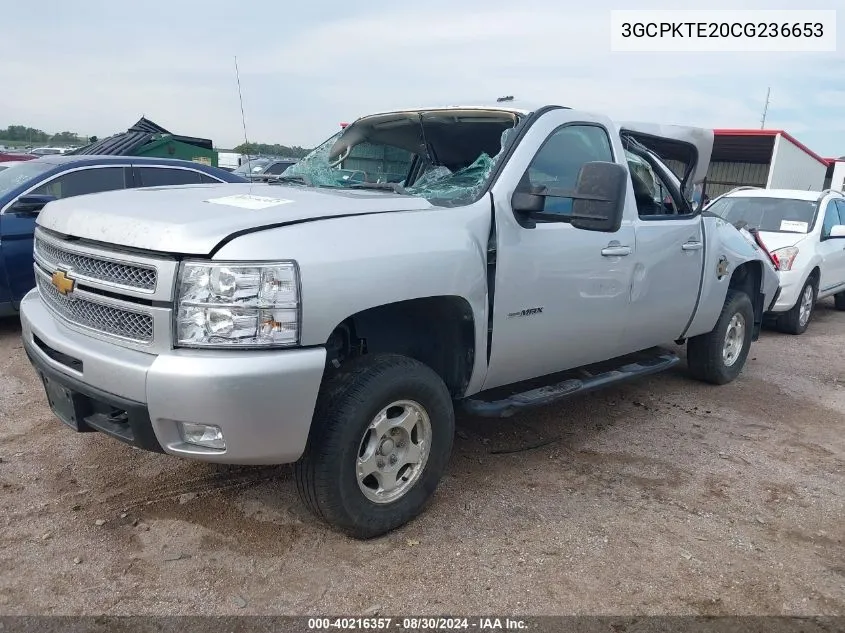 2012 Chevrolet Silverado 1500 Ltz VIN: 3GCPKTE20CG236653 Lot: 40216357