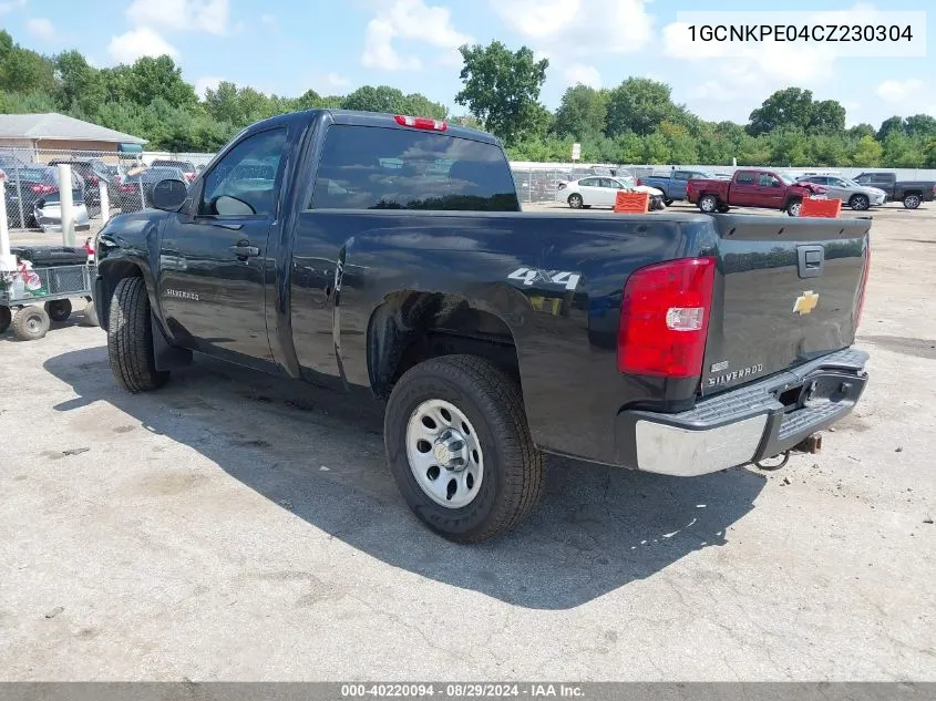 2012 Chevrolet Silverado 1500 Work Truck VIN: 1GCNKPE04CZ230304 Lot: 40220094