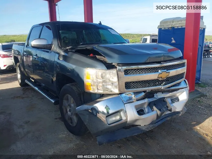 2012 Chevrolet Silverado 1500 Lt VIN: 3GCPCSE08CG158886 Lot: 40223671