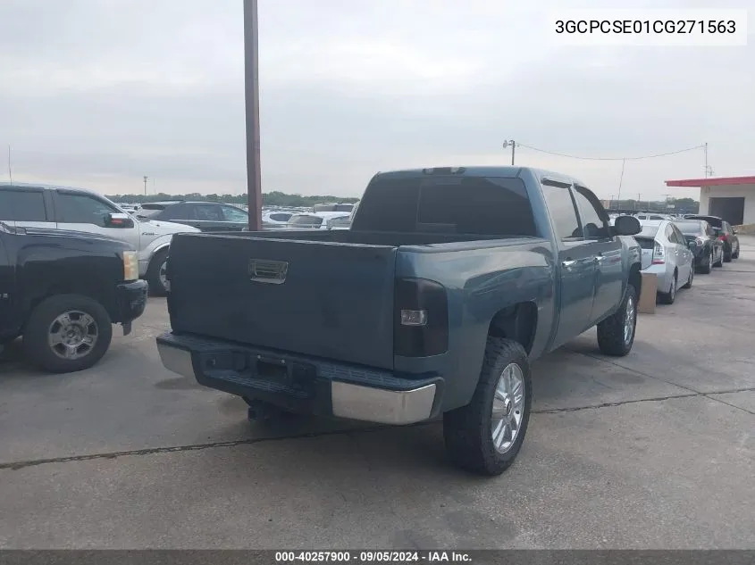 3GCPCSE01CG271563 2012 Chevrolet Silverado 1500 Lt