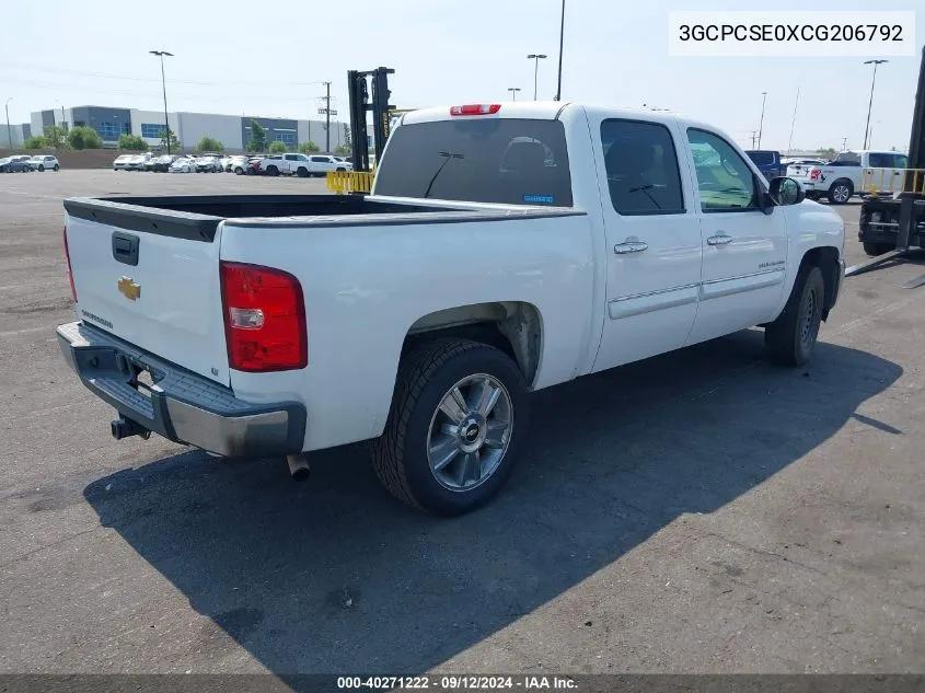 2012 Chevrolet Silverado 1500 Lt VIN: 3GCPCSE0XCG206792 Lot: 40271222