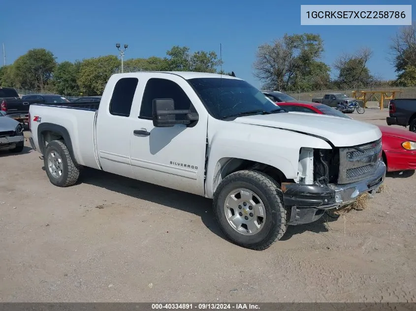 2012 Chevrolet Silverado 1500 Lt VIN: 1GCRKSE7XCZ258786 Lot: 40334891