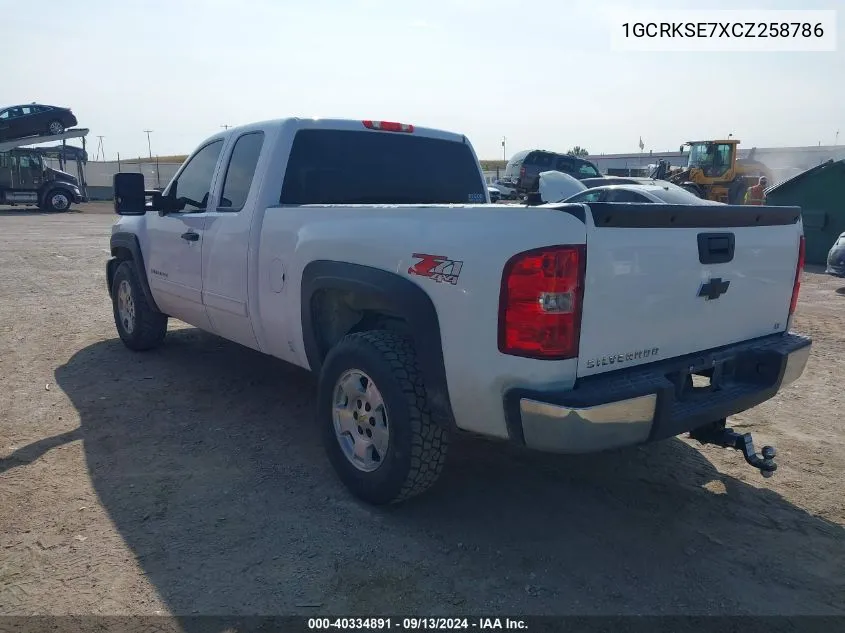 1GCRKSE7XCZ258786 2012 Chevrolet Silverado 1500 Lt