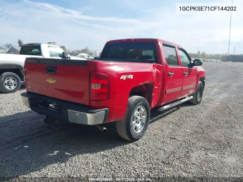 2012 Chevrolet Silverado 1500 Lt VIN: 1GCPKSE71CF144202 Lot: 40365601