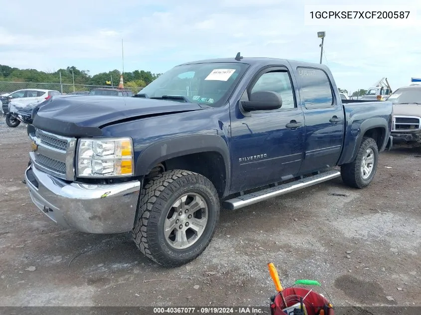 2012 Chevrolet Silverado 1500 Lt VIN: 1GCPKSE7XCF200587 Lot: 40367077