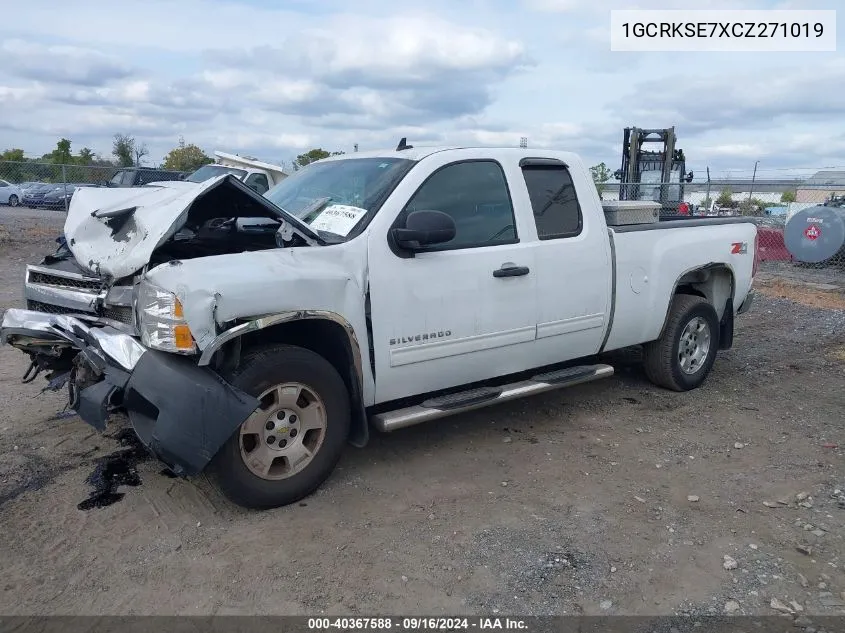 2012 Chevrolet Silverado 1500 Lt VIN: 1GCRKSE7XCZ271019 Lot: 40367588