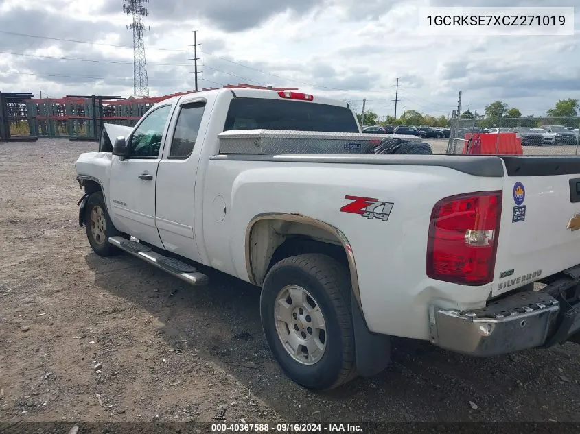 2012 Chevrolet Silverado 1500 Lt VIN: 1GCRKSE7XCZ271019 Lot: 40367588