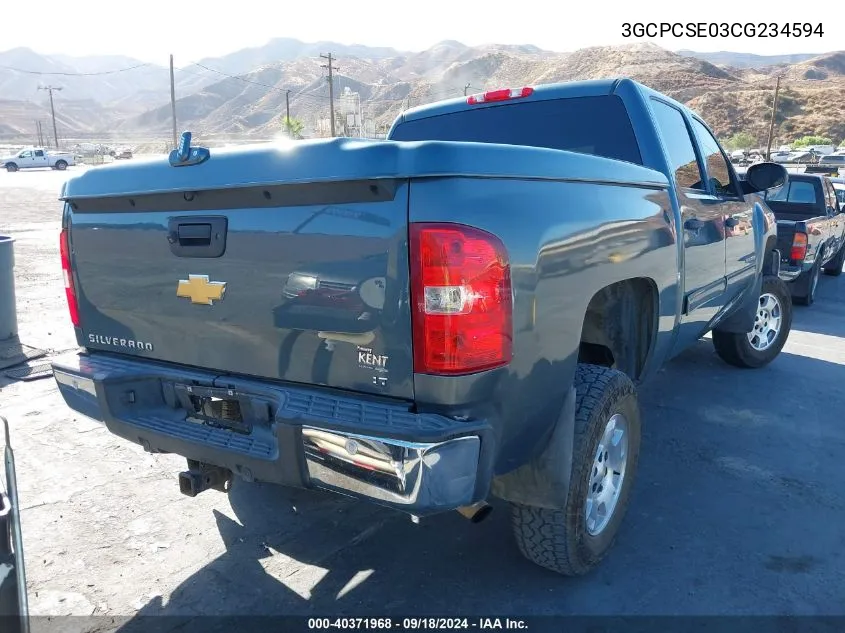 3GCPCSE03CG234594 2012 Chevrolet Silverado 1500 Lt