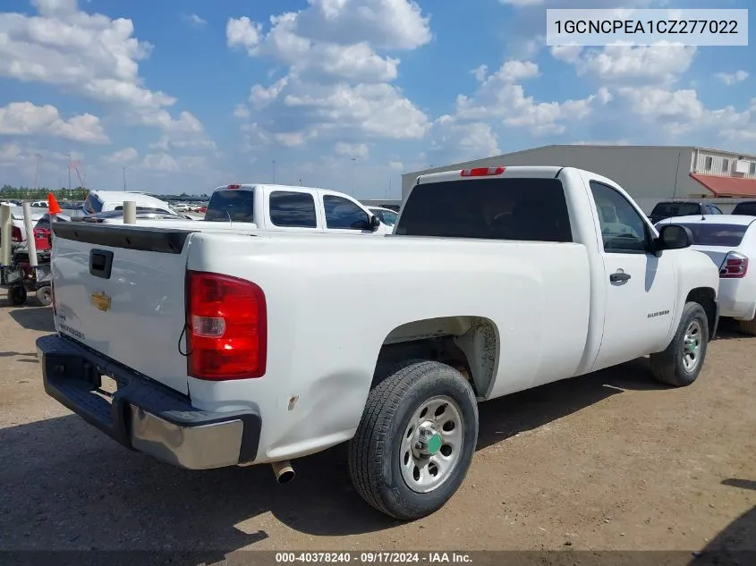 2012 Chevrolet Silverado 1500 Work Truck VIN: 1GCNCPEA1CZ277022 Lot: 40378240