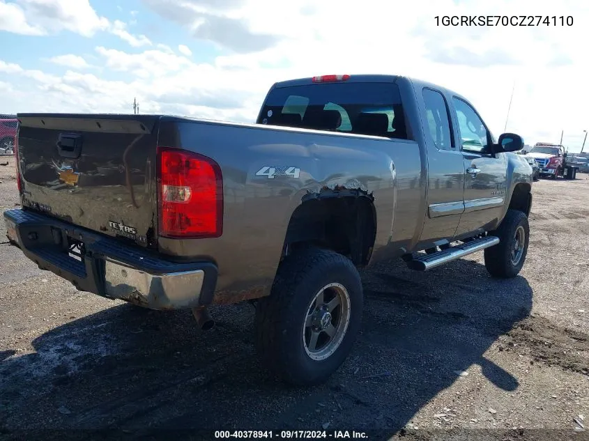 2012 Chevrolet Silverado 1500 Lt VIN: 1GCRKSE70CZ274110 Lot: 40378941