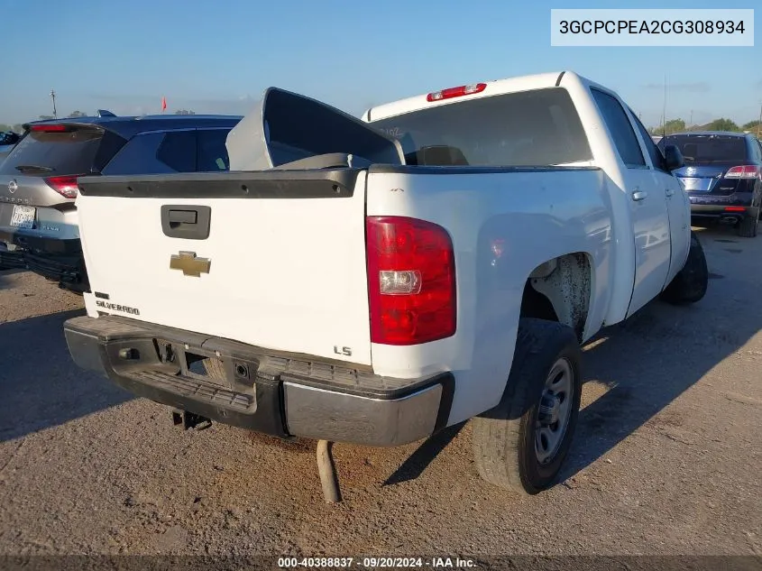 2012 Chevrolet Silverado 1500 Work Truck VIN: 3GCPCPEA2CG308934 Lot: 40388837