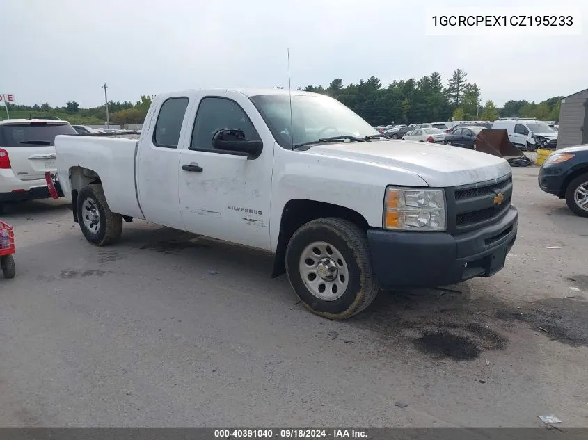 2012 Chevrolet Silverado 1500 Work Truck VIN: 1GCRCPEX1CZ195233 Lot: 40391040