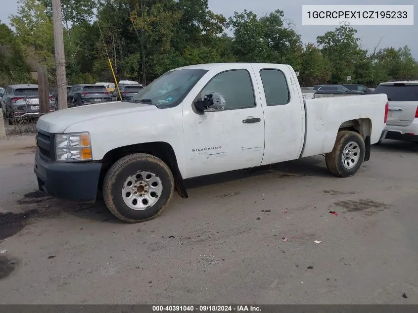 2012 Chevrolet Silverado 1500 Work Truck VIN: 1GCRCPEX1CZ195233 Lot: 40391040