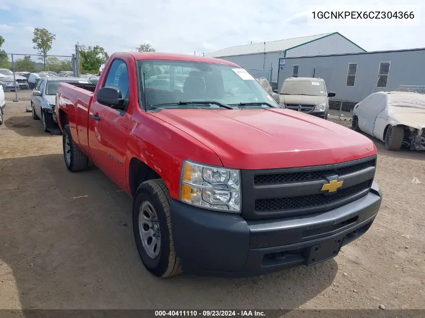 2012 Chevrolet Silverado 1500 Work Truck VIN: 1GCNKPEX6CZ304366 Lot: 40411110