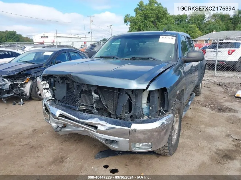 2012 Chevrolet Silverado K1500 Lt VIN: 1GCRKSE7XCZ176394 Lot: 40447229