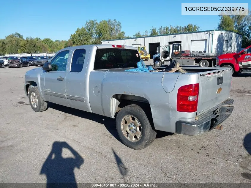 1GCRCSE05CZ339775 2012 Chevrolet Silverado 1500 Lt