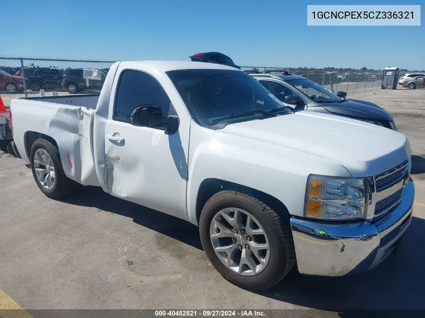 2012 Chevrolet Silverado 1500 Work Truck VIN: 1GCNCPEX5CZ336321 Lot: 40452521