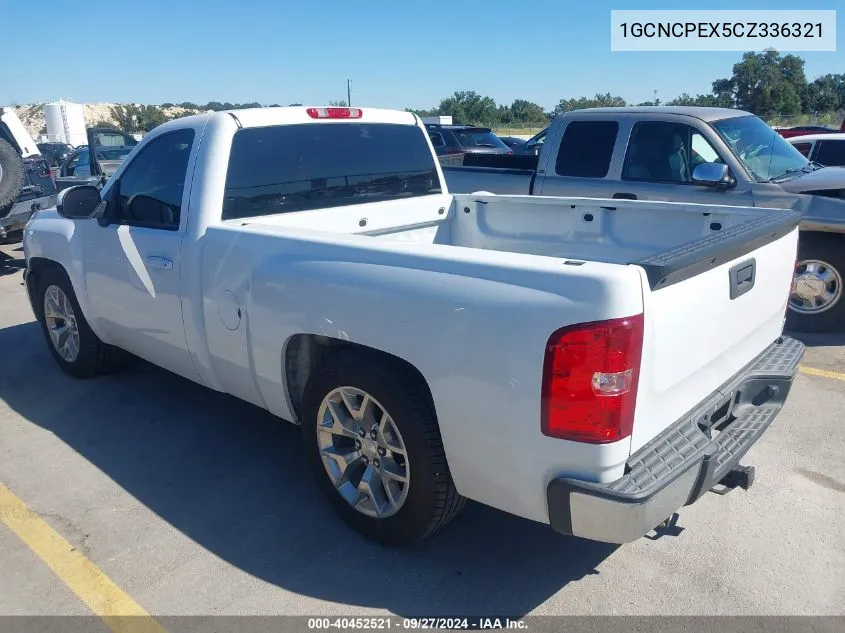 2012 Chevrolet Silverado 1500 Work Truck VIN: 1GCNCPEX5CZ336321 Lot: 40452521