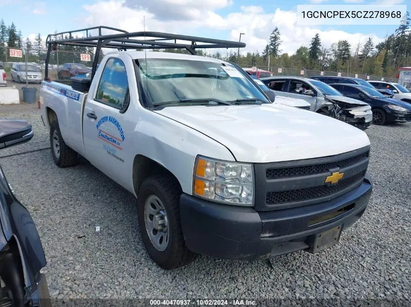 2012 Chevrolet Silverado 1500 Work Truck VIN: 1GCNCPEX5CZ278968 Lot: 40470937