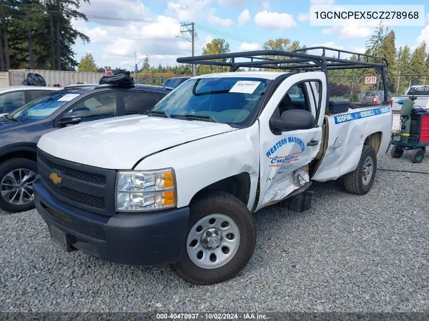 2012 Chevrolet Silverado 1500 Work Truck VIN: 1GCNCPEX5CZ278968 Lot: 40470937