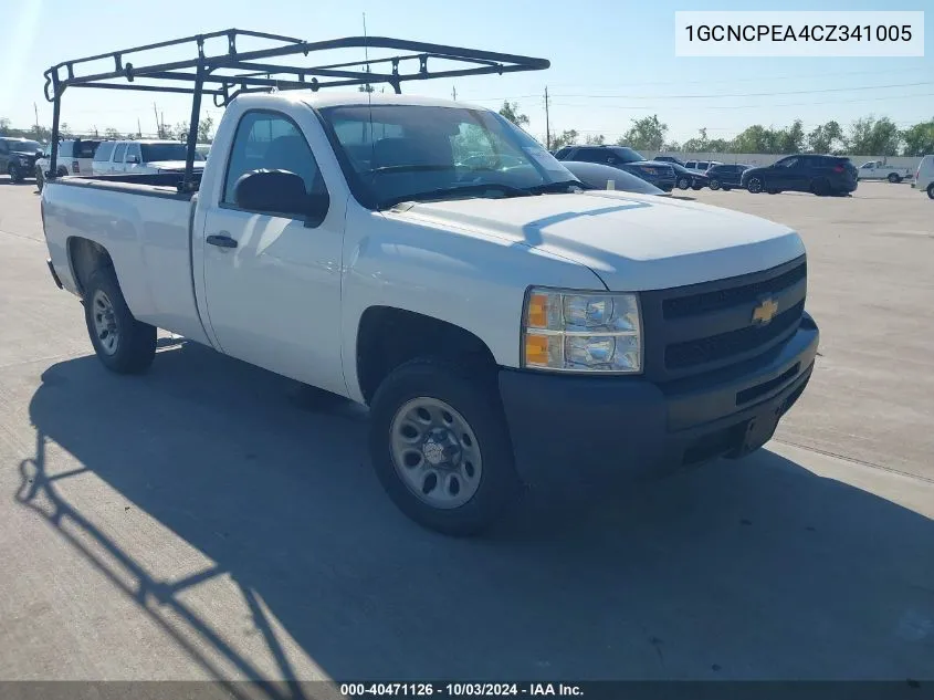 2012 Chevrolet Silverado 1500 Work Truck VIN: 1GCNCPEA4CZ341005 Lot: 40471126