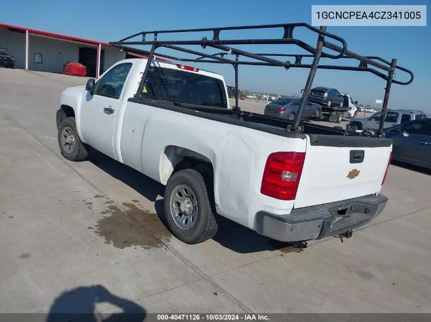 1GCNCPEA4CZ341005 2012 Chevrolet Silverado 1500 Work Truck