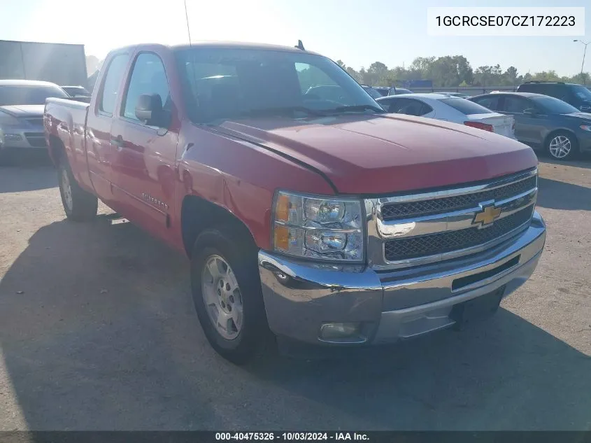 1GCRCSE07CZ172223 2012 Chevrolet Silverado 1500 Lt