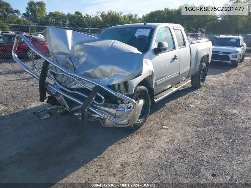 2012 Chevrolet Silverado K1500 Lt VIN: 1GCRKSE75CZ231477 Lot: 40475365