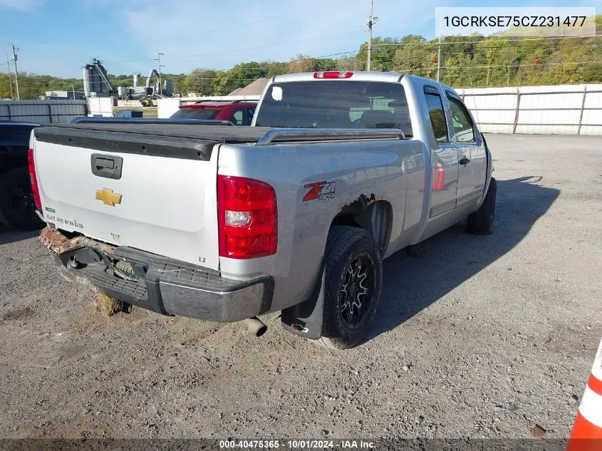 2012 Chevrolet Silverado K1500 Lt VIN: 1GCRKSE75CZ231477 Lot: 40475365