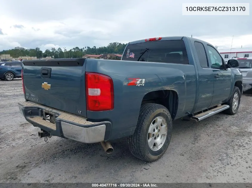 2012 Chevrolet Silverado 1500 Lt VIN: 1GCRKSE76CZ313170 Lot: 40477716