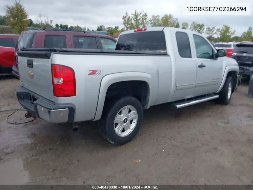 2012 Chevrolet Silverado K1500 Lt VIN: 1GCRKSE77CZ266294 Lot: 40478338