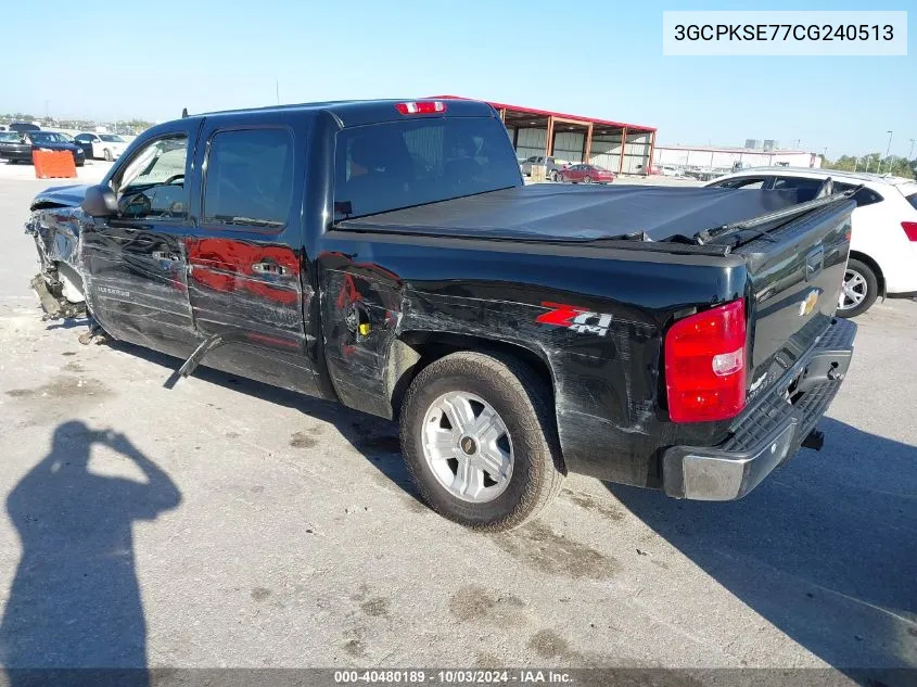 2012 Chevrolet Silverado 1500 Lt VIN: 3GCPKSE77CG240513 Lot: 40480189