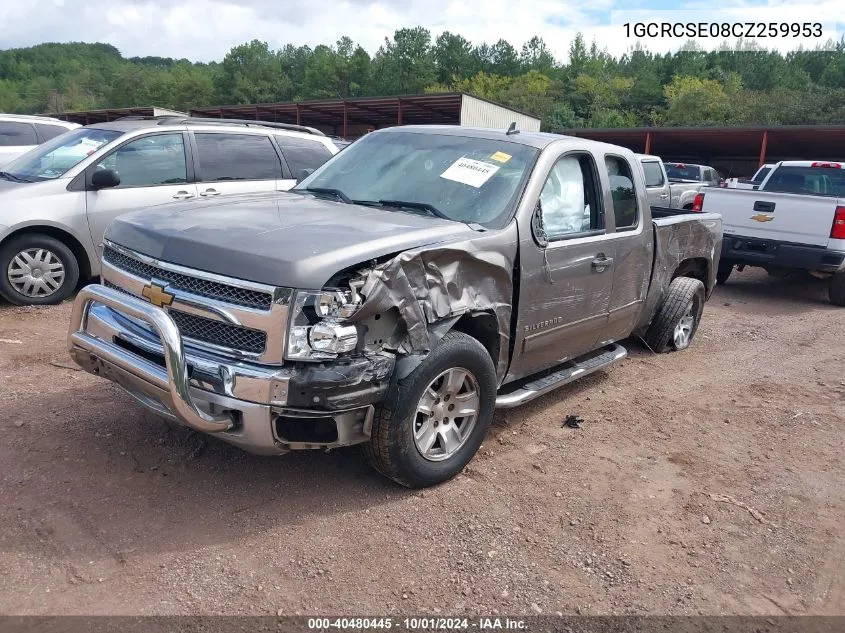 2012 Chevrolet Silverado 1500 Lt VIN: 1GCRCSE08CZ259953 Lot: 40480445