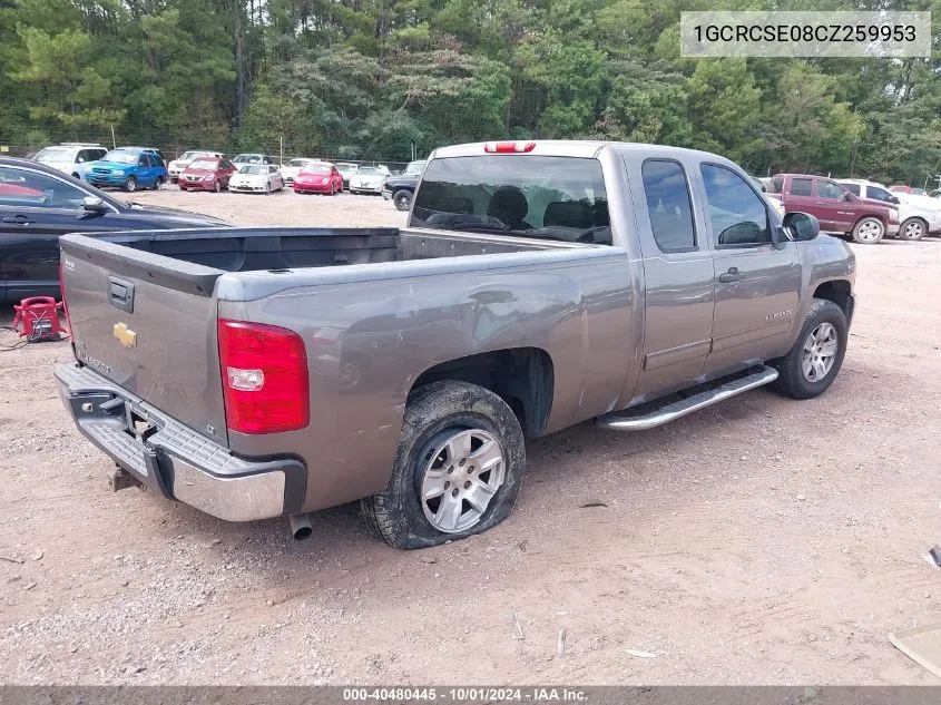 1GCRCSE08CZ259953 2012 Chevrolet Silverado 1500 Lt