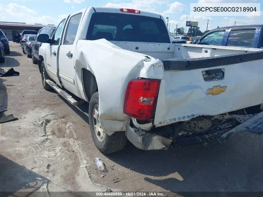 2012 Chevrolet Silverado 1500 Lt VIN: 3GCPCSE00CG218904 Lot: 40485699